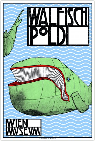 Siebdruck Plakat - Walfisch Poldi 