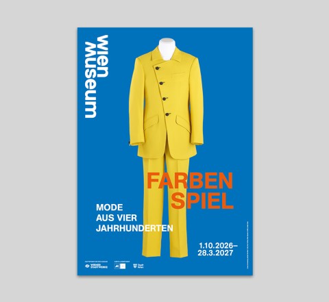 Poster Herrenanzug Farbenspiel