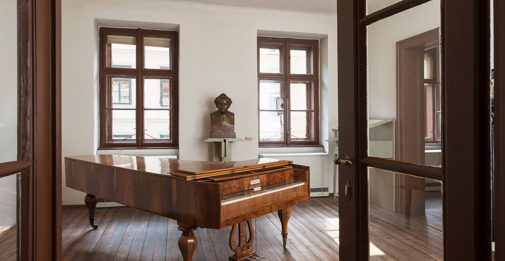 Ausstellungansicht der Schubert Sterbewohnung